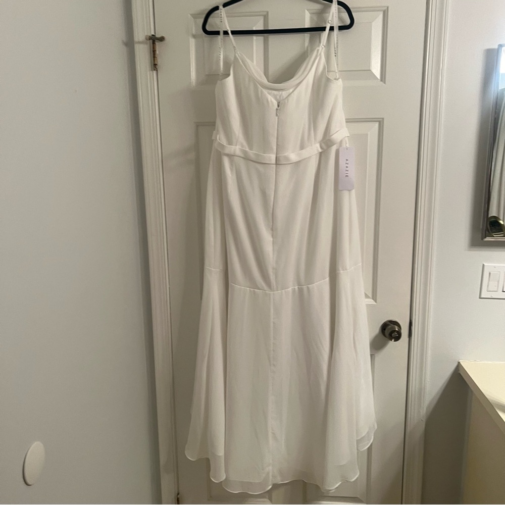 New with tags! Azazie Ivory Dress - Picture 6 of 7